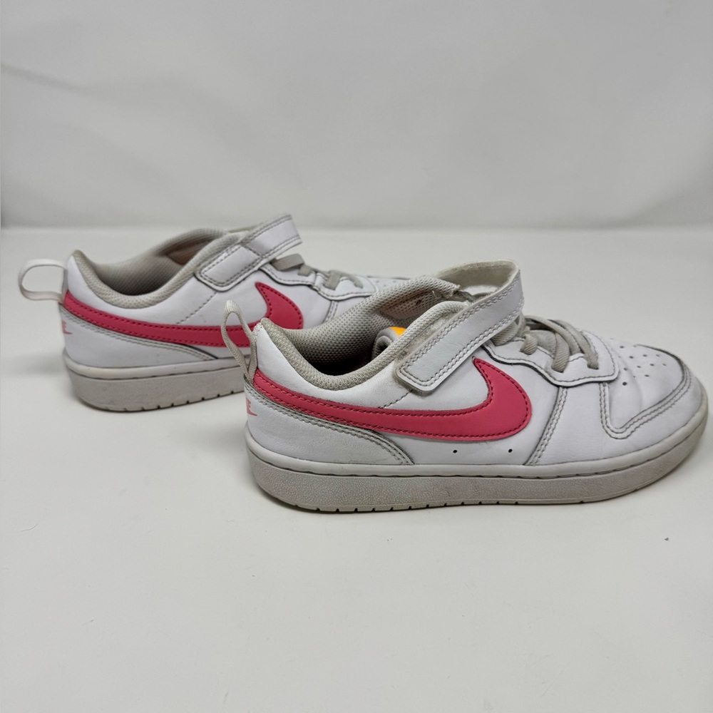 Nike Kids Sneakers - White and Pink; Size 2Y